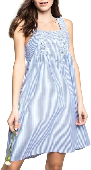 Stripe Cotton Nightgown