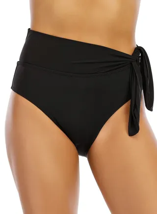 Stretch-pleated swim trunks 