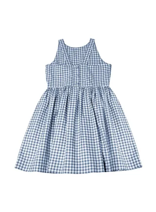 Ralph Lauren Kids Gingham Blue/White Dress - Size 10 