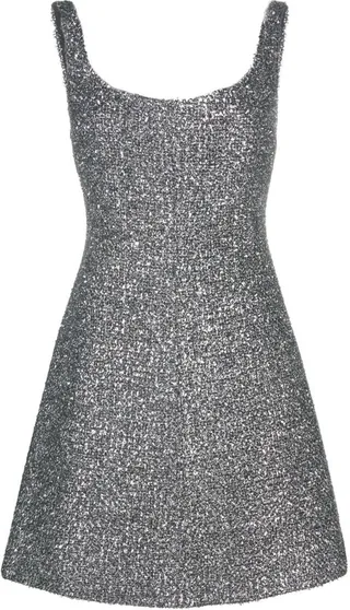 Metallic Knitted Mini Dress