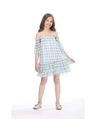 Off Shoulder  Dress Light Blue 