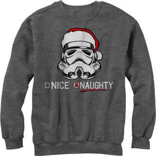 Men's Star Wars Christmas Stormtrooper Naughty List Sweatshirt - Charcoal Heather - Small