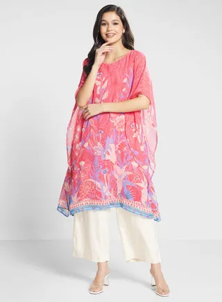 Frill Sleeve Printed Kurti 