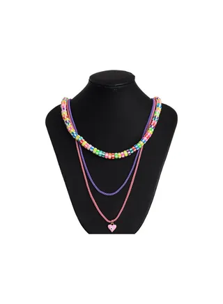 Stainless Steel & Rubber Necklace 