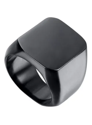 Stainless Steel Solid Polished Signet Ring 