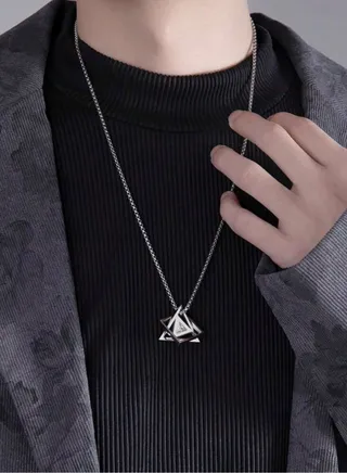 Silver Plated Stainless Steel Necklace For Men 