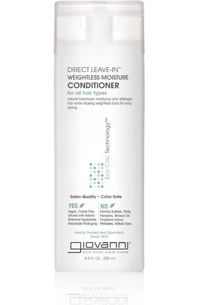 Giovanni Eco Chic Leave-in Conditioner - Lightweight Moisturizing Formula, 8.5 oz (Pack of 1) 