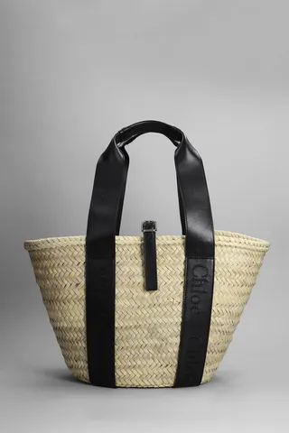 Sense Hand Bag In Beige Cotton