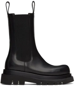 Bottega Veneta Black Lug Chelsea Boots