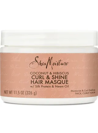 Shea Moisture Mask for Dry Hair, Hibiscus & Coconut with Shea Butter, 12 oz (326 g) 
