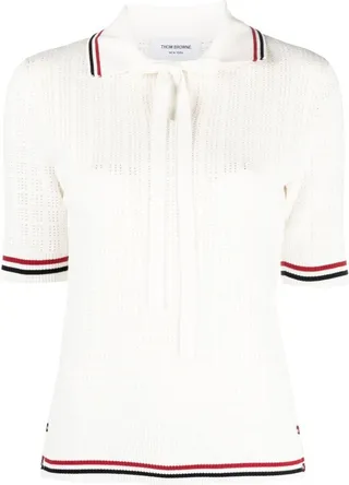 RWB pointelle polo shirt