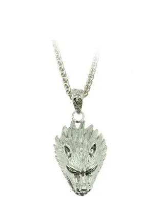 Men's Chain With A Metal Wolf Pendant 