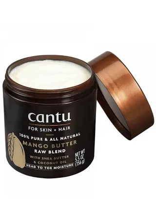 Cantu Skin Therapy Raw Moisturizing Blend Body Butter, Mango Butter, Shea Butter and Coconut Oil, 5.5 oz, Lotion 