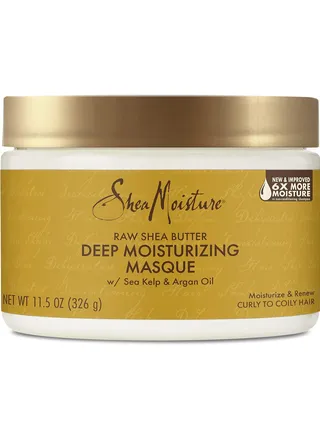Shea Moisture Deep Penetrating Mask to treat dry, damaged and lifeless hair with Raw Shea Butter with Sea Kelp and Argan Oil, 12 oz (340 g) 