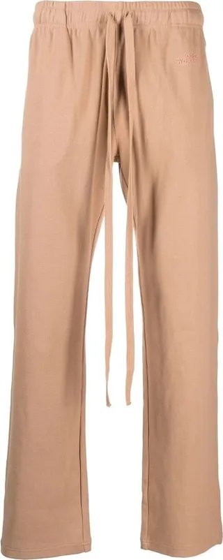 Oversize-Drawstring Straight-Leg Trousers