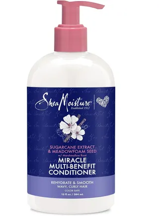 Silicone Free Conditioner for Dry Hair, Sugarcane and Meadowfoam, Shea Moisture Sulfate Free Conditioner, 13 oz (384 ml) 