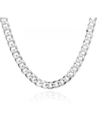 925 Sterling Silver Necklace Men Women Necklace 