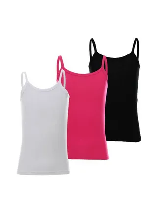 Bundle Of Three Girls Top Cotton Multicolour 