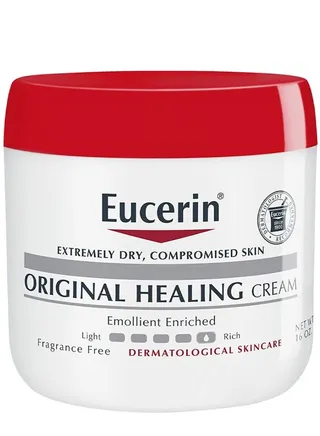 Eucerin Original Healing Cream, Rich Lotion for Very Dry Skin, Fragrance Free - 16 Ounce Jar (Pack of 1), 454g 
