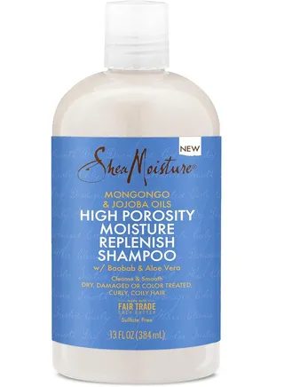 Shea Moisture High Porosity Replenishing Shampoo for Curly & Coiled Hair Sulfate Free 13 oz 