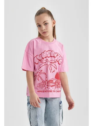 Girl Oversize Fit Knitted Short Sleeve Body 