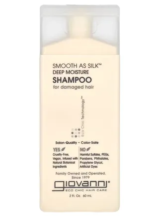 Giovanni Smooth as Silk Shampoo for Silky Smooth Hair Deep Moisturizing Shampoo - 57 ml 
