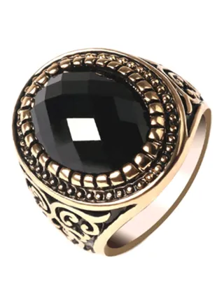 Gold Plated Natural Stone Ring 