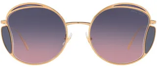 Round-Frame Gradient Sunglasses
