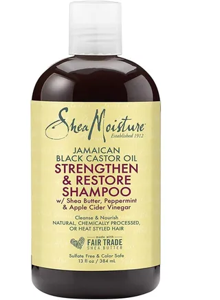 SheaMoisture Jamaican Black Castor Oil Shampoo - Strengthen and Restore Hair, 13 oz (384 ml) 
