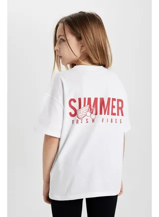 Girl Oversize Fit Knitted Short Sleeve Body 