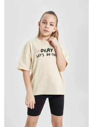 Girl Oversize Fit Knitted Short Sleeve Body 