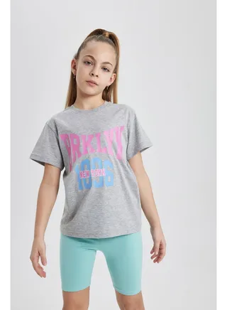 Girl Regular Fit Knitted Short Sleeve Body 