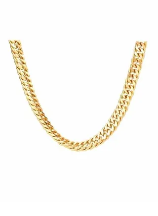 18 Karat Gold Plated Alloy Chain Necklace 