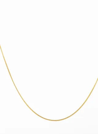 Stainless Steel Golden Necklace 1mm 