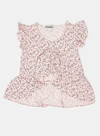 BLOUSE POWDER PINK Printed Kids Girls 