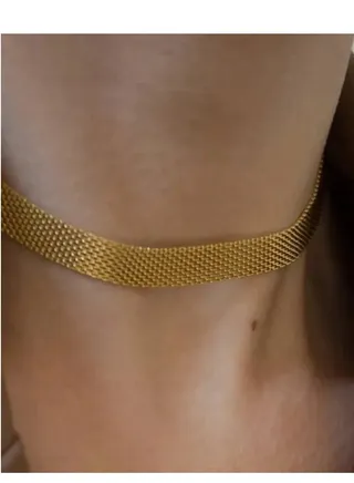 Fixed gold stainless steel chain, length 45cm + 5cm extension 