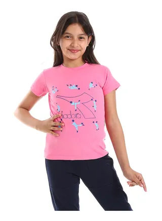 Girls Cotton Printed T-Shirt 