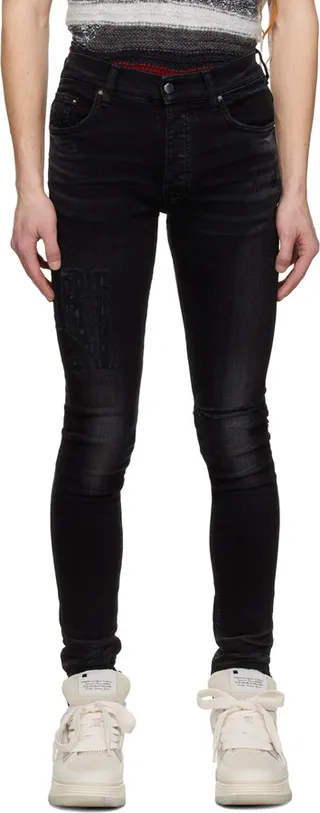 AMIRI Black Distressed Jeans