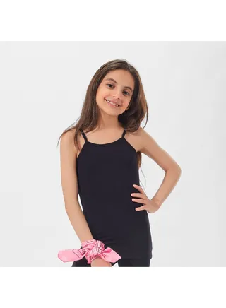Mojo Girls' Strap Tank Top Comfortable Black 