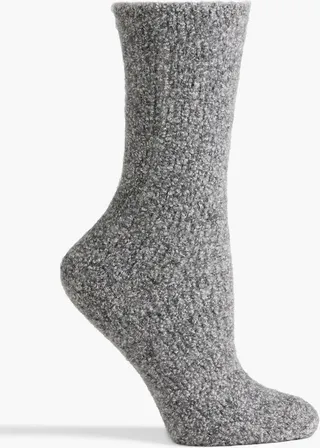 Bouclé-knit cashmere socks
