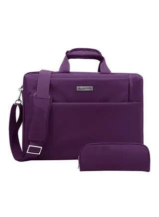 Laptop Briefcase With Buggy Bag Purple 