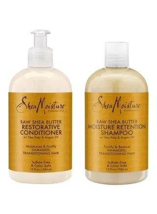 Shea Moisture Raw Shea Butter Repair Shampoo + Conditioner 13 oz and 13 oz Conditioner Pack, for Dry Hair 