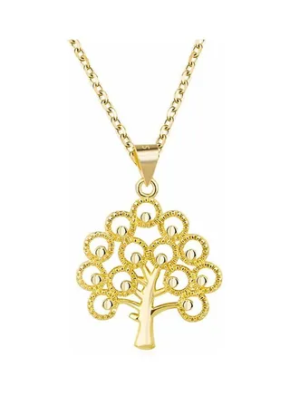 Rhodium Plated Ziron Studded Pendant Necklace 