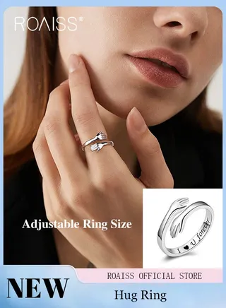 Adjustable Hug Ring Minimalist Modern Design Stylish and Trendy Couple's Matching Ring Unisex Design Adjustable Opening for Comfortable Fit Perfect Gift Idea 