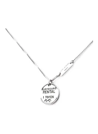 Rhodium Plated Ziron Studded Pendant Necklace 