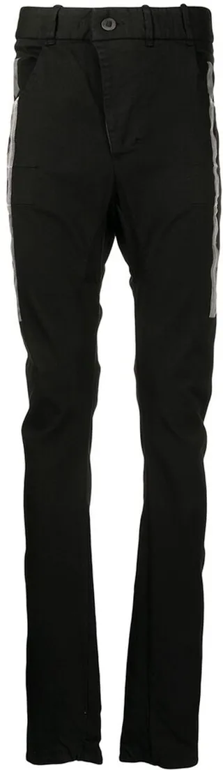 Stripe-Detail Mid-Rise Trousers