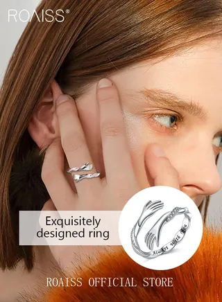 Adjustable Hug Ring Minimalist Modern Design Stylish and Trendy Couple's Matching Ring Unisex Design Adjustable Opening for Comfortable Fit Perfect Gift Idea 