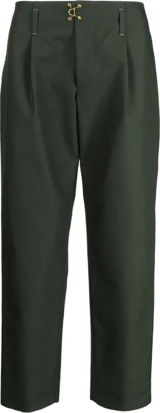 Hook-Fastening Cropped Trousers