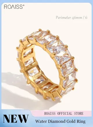 Unisex Fashion Simple Stone Ring Retro Electroplated Ring Delicate And Glossy Matching Rings 
