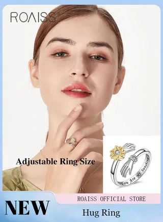 Adjustable Hug Ring Minimalist Modern Design Stylish and Trendy Couple's Matching Ring Unisex Design Adjustable Opening for Comfortable Fit Perfect Gift Idea 